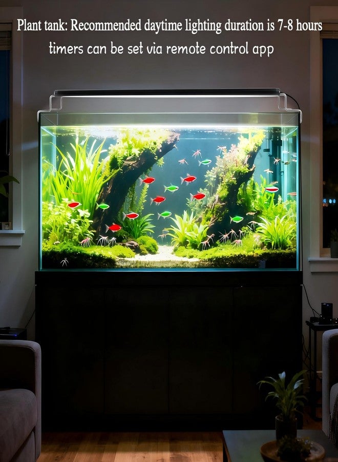 SZMiNiLED Full Spectrum Aquarium Light: Fish Tank Light with APP & Remote Timer Control for Aquatic Pet Plants Lover - Extendable Fish Tank Lights for 11-17 Inch Freshwater Saltwater Aquarium - Image 3